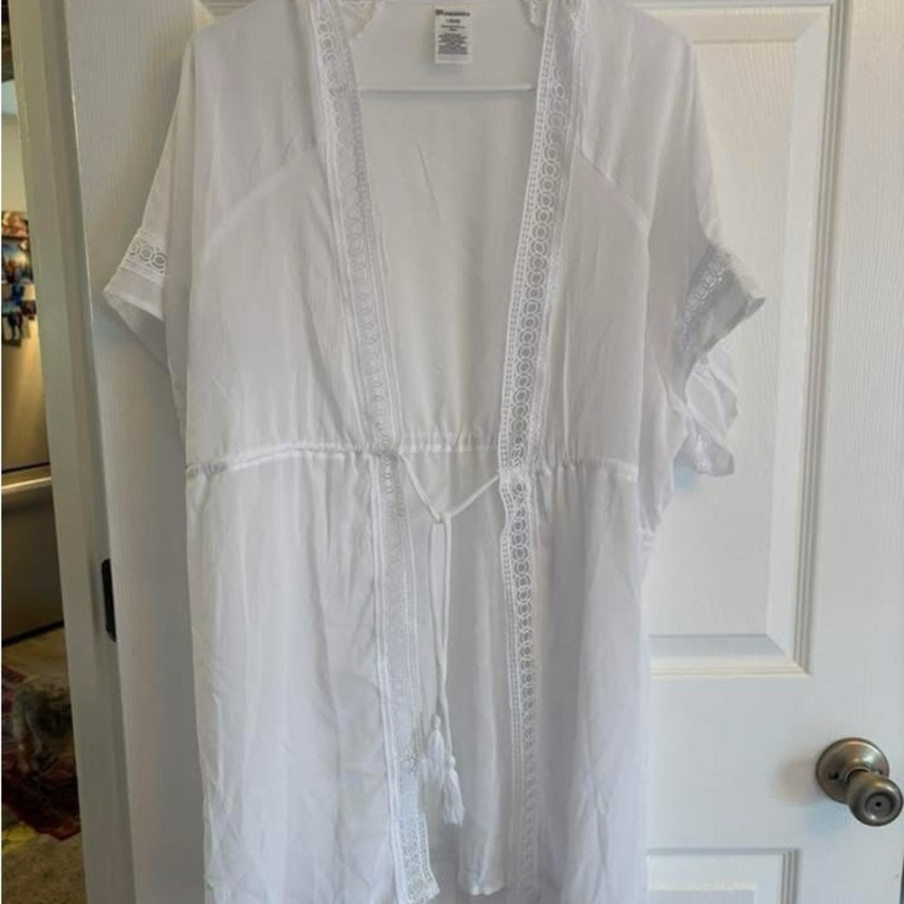 White Lace Trim Cover-Up
